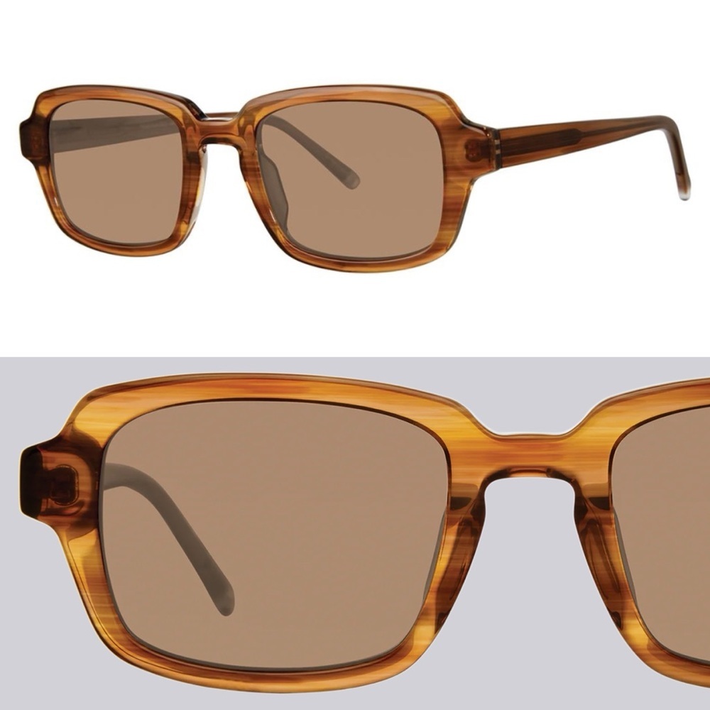 Paradigm Eyewear Sid Rectangle Sunglasses in “Nassau” Brown